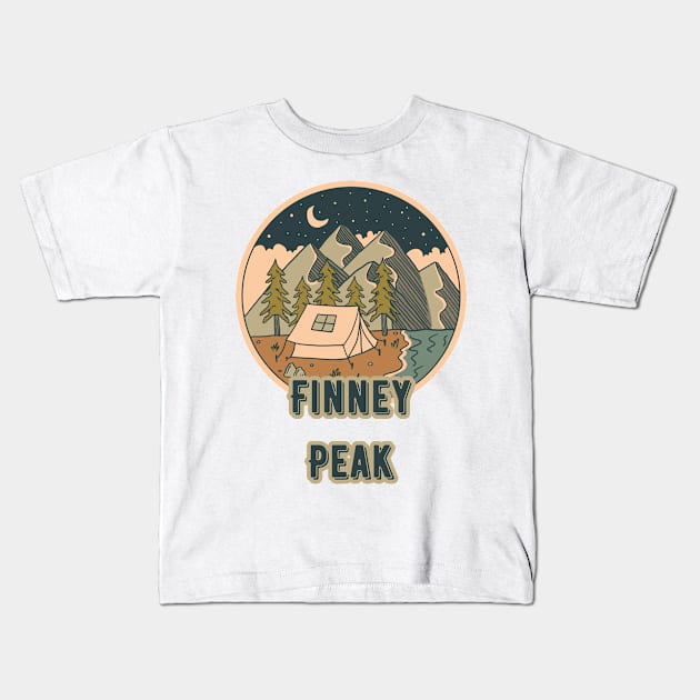 Finney Peak Kids T-Shirt by Canada Cities